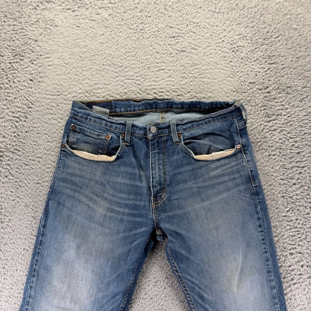 Levi's 558 Jeans Mens 34x32 Blue Cotton Denim Straight Workwear‎ Stretch Faded